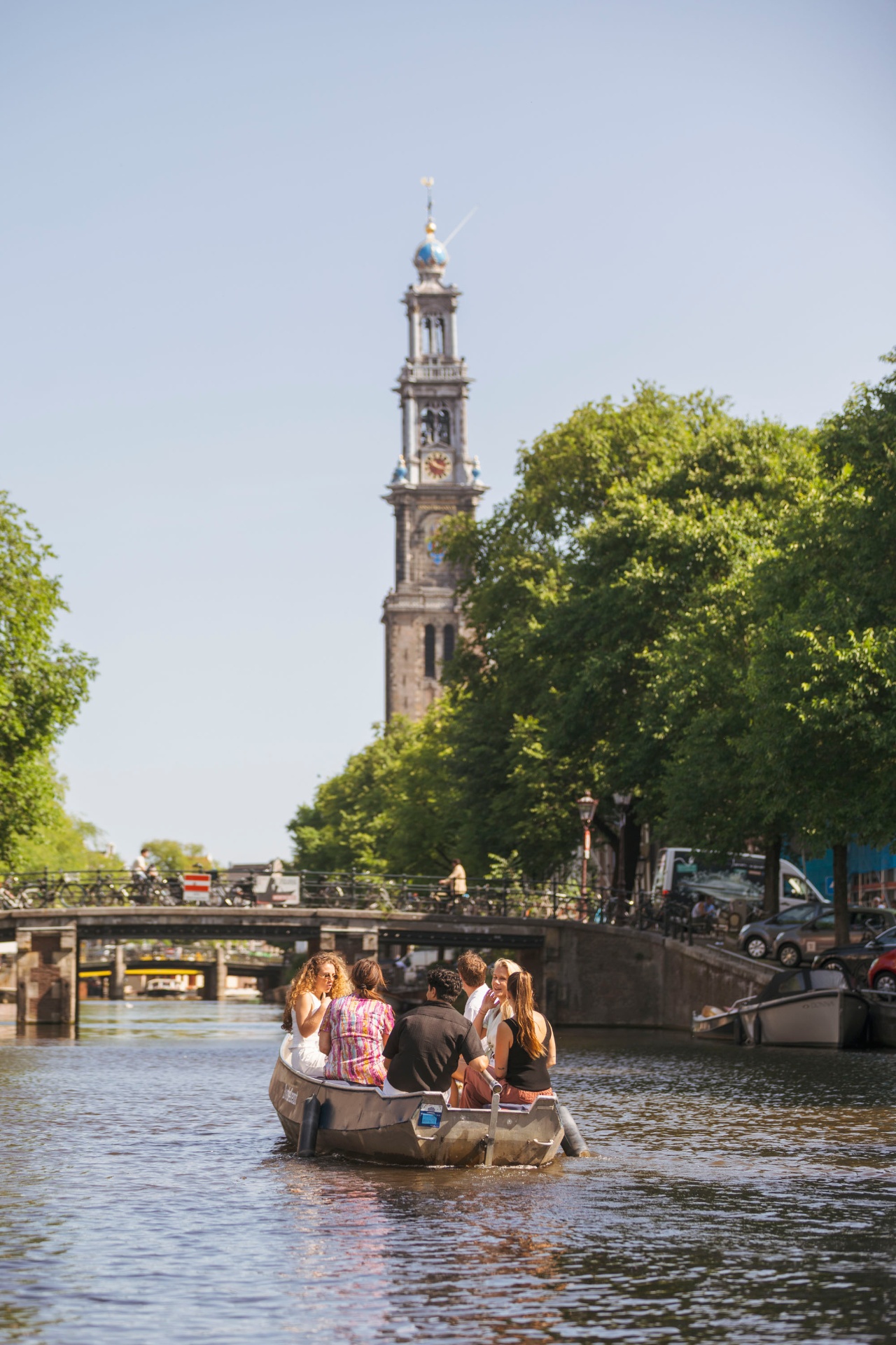 Sloep huren Amsterdam - Westertoren en grachten